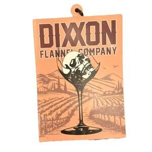 Dixxon Flannel Co The Cabernet Sticker Tan And Wine Skull Wine Glass